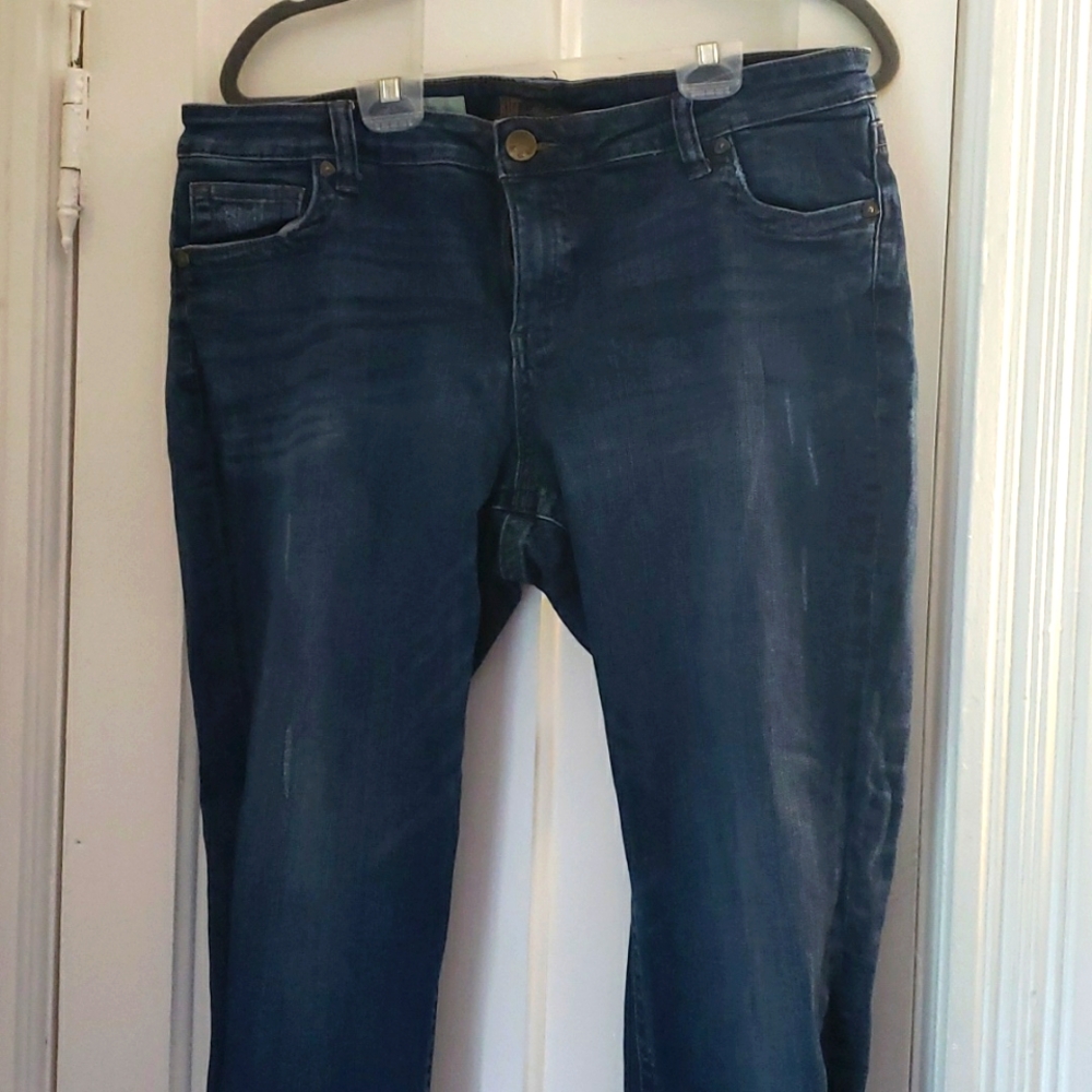 Kut from the Kloth Berlin Straight Leg Medium Wash Jeans Size 16W